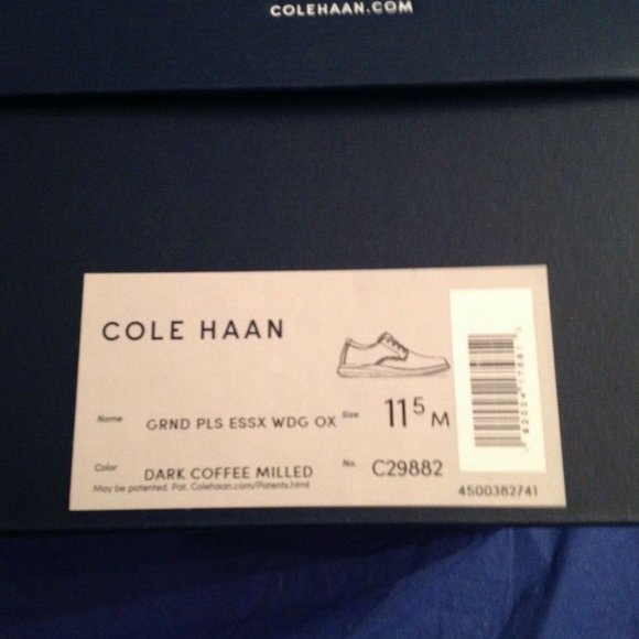 Cole Haan Men\'s Grand Plus Essex Dark Brown Leather Oxford casual shoes 11.5M